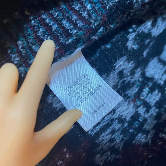 J. Jill Multicolor Jacquard Coatigan Cardigan Jacket Button Closure Colorful XS - Picture 9 of 12